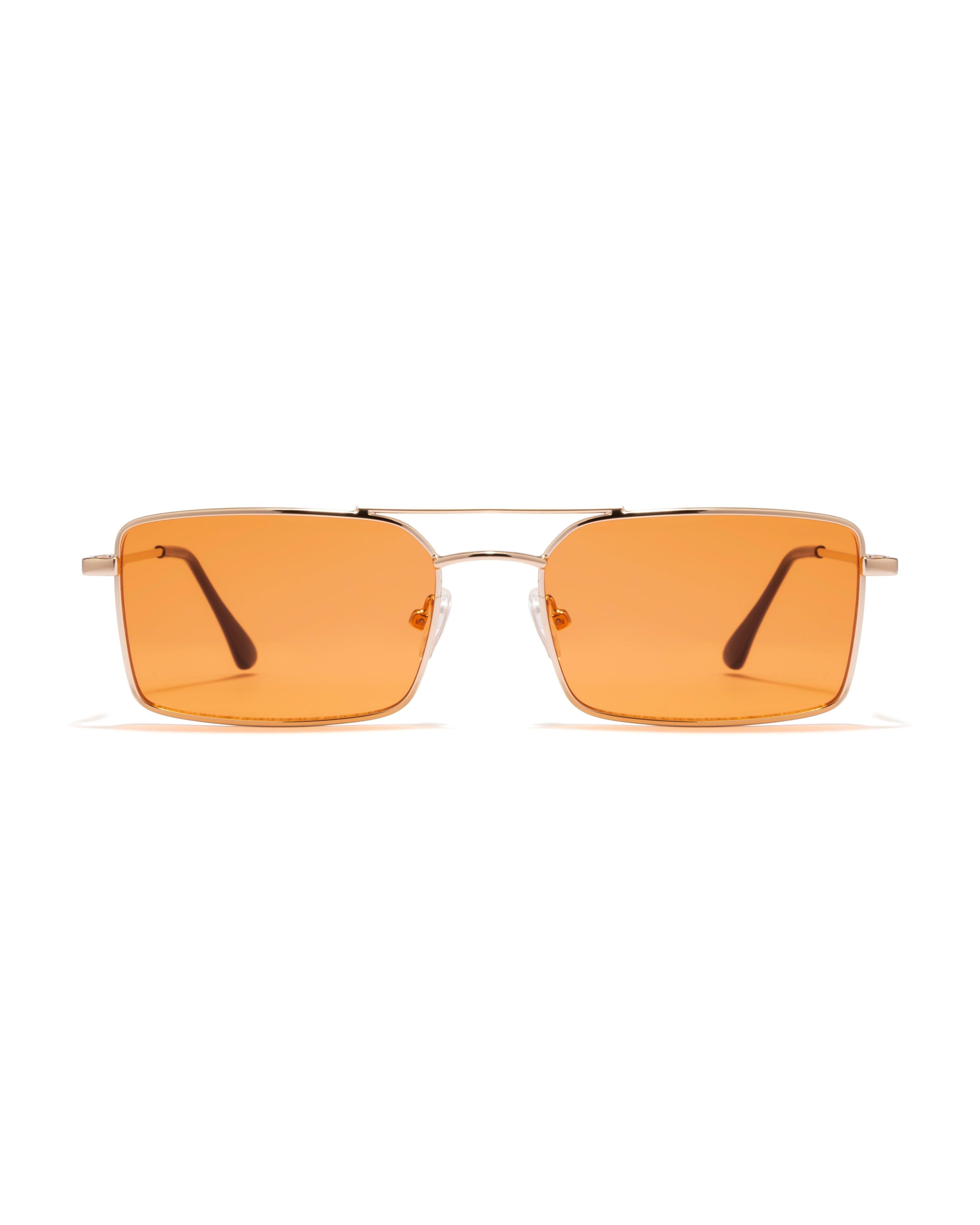 Periodt mens rectangular metal frame glasses poppy eyewear