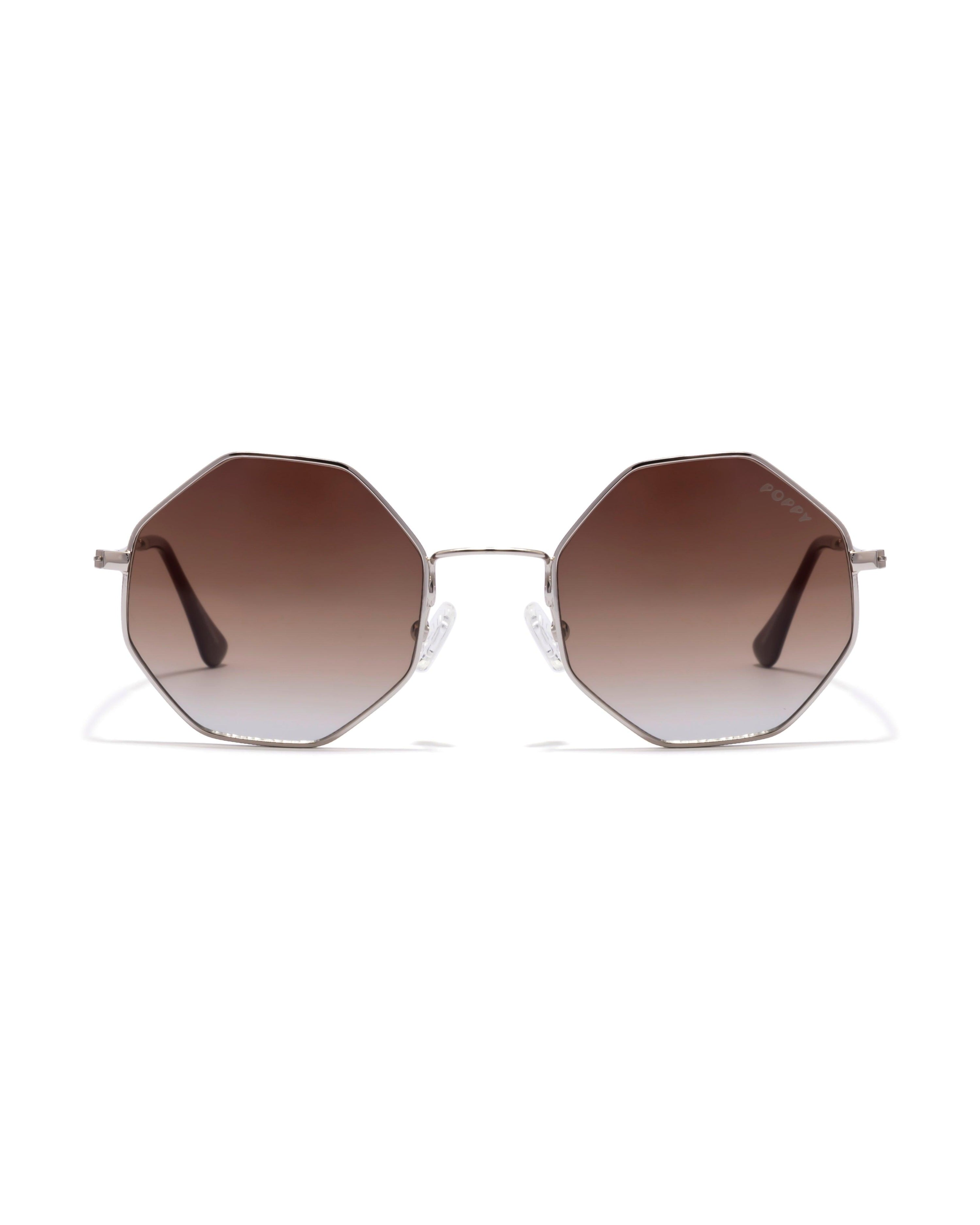 T-rex womens hexagon metal frame goggles poppy eyewear