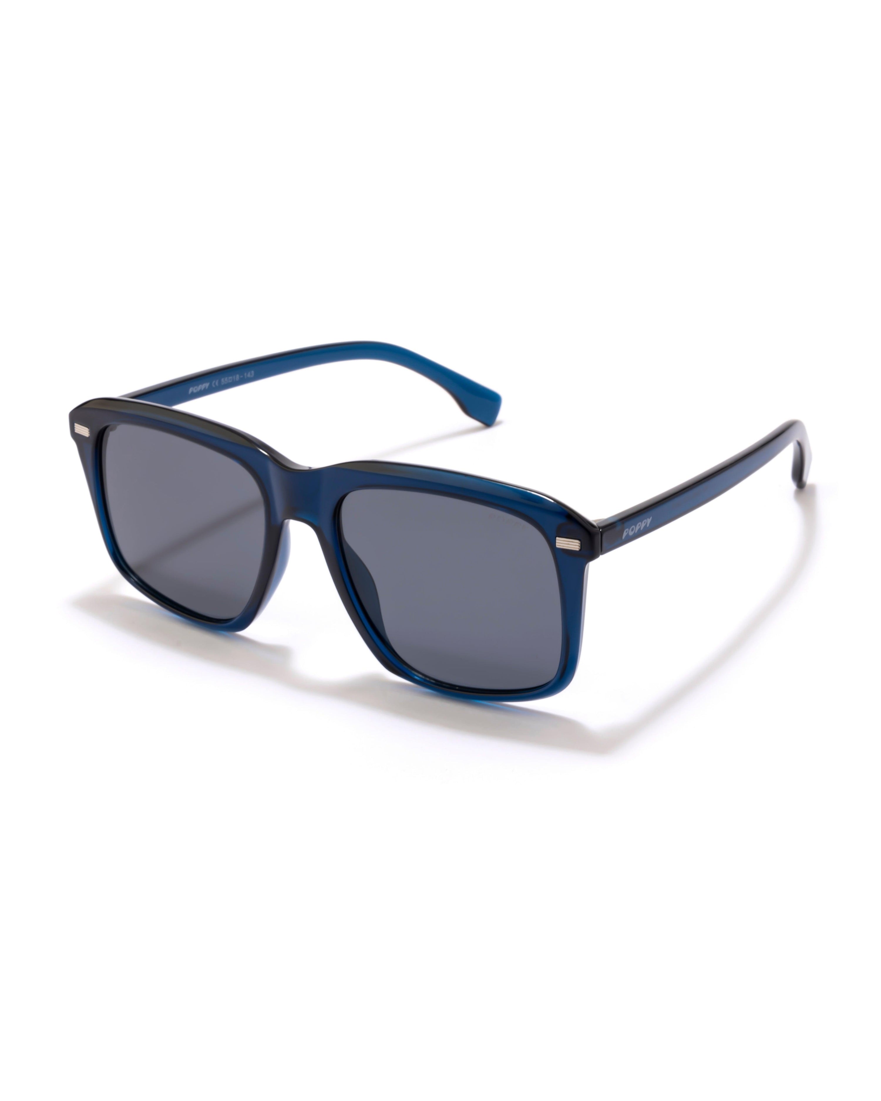 LIT AF wayfarer mens crystal blue shades poppy eyewear