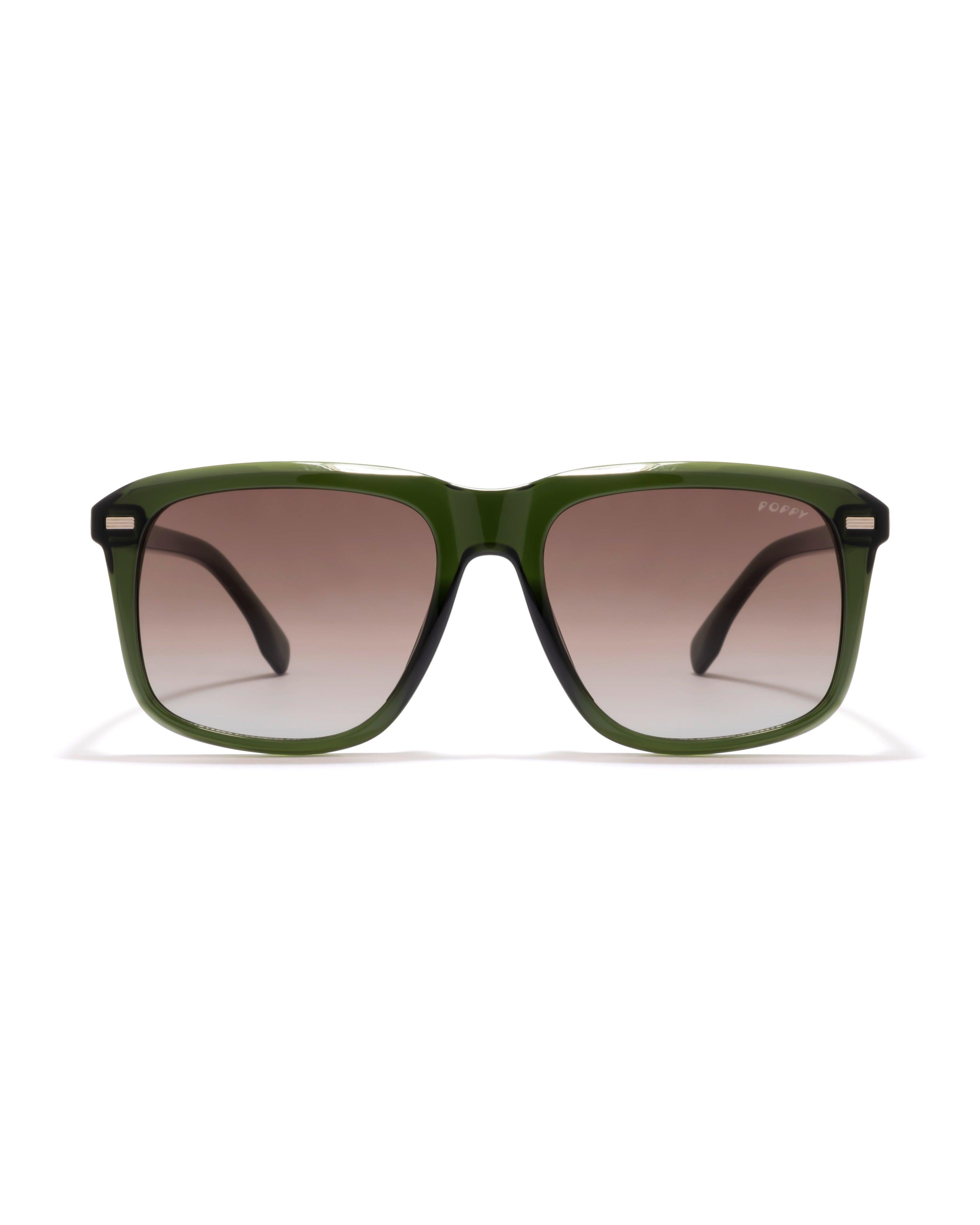 LIT AF mens wayfarer crystal green frame goggles poppy eyewear
