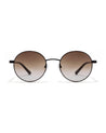 serve unisex round shape black metal goggles poppy eyewear