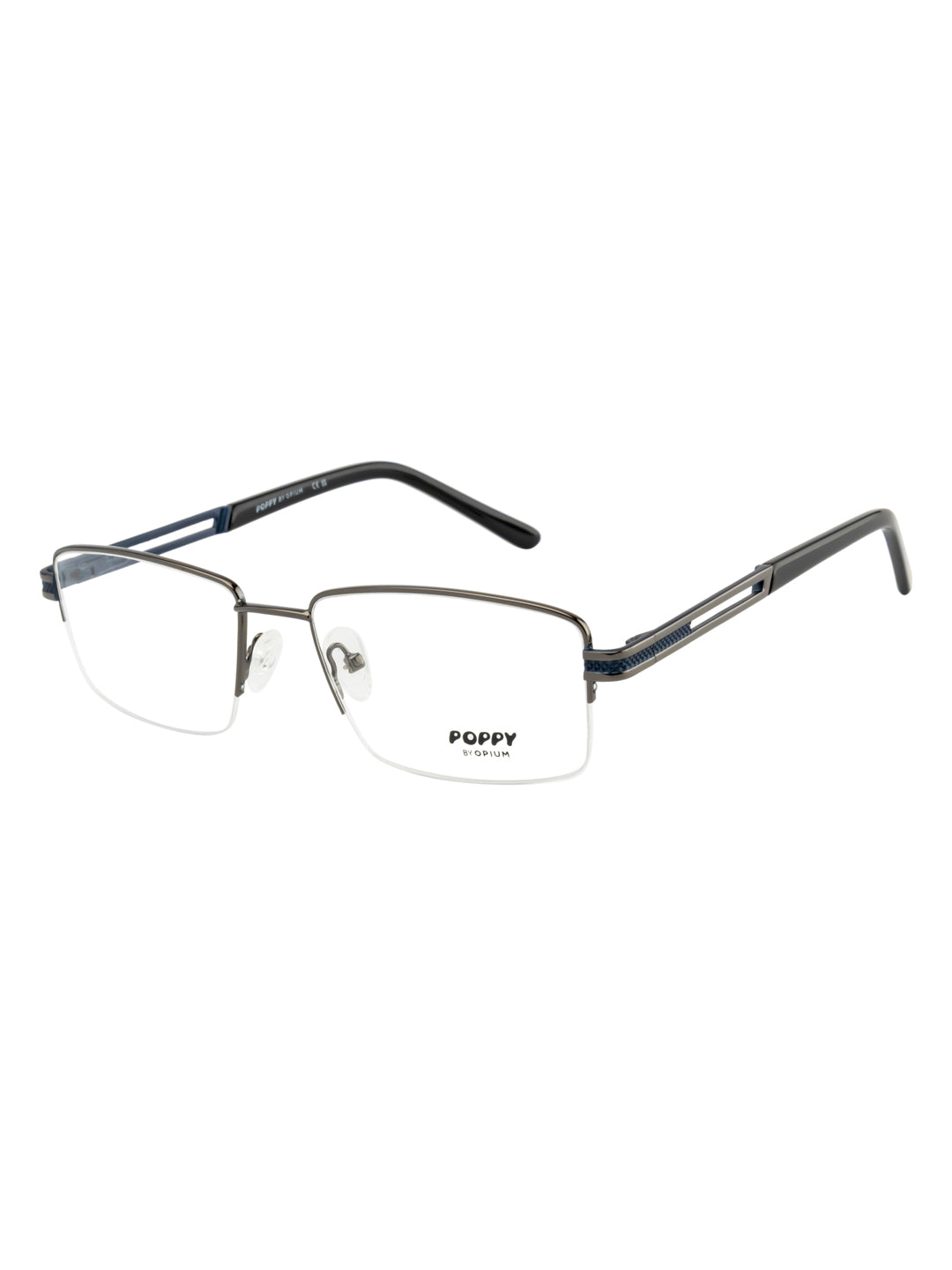 POPPY PO-6033-C02-54 Gun Metal Sqaure Frames
