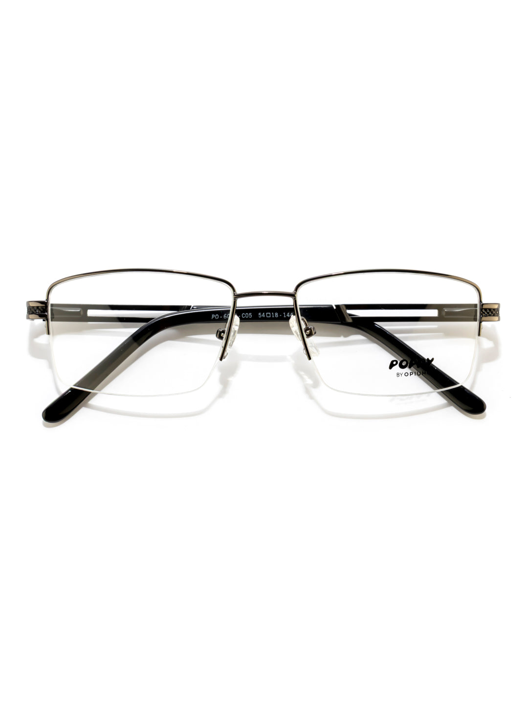 POPPY PO-6033-C05-54 Gun Metal Sqaure Frames