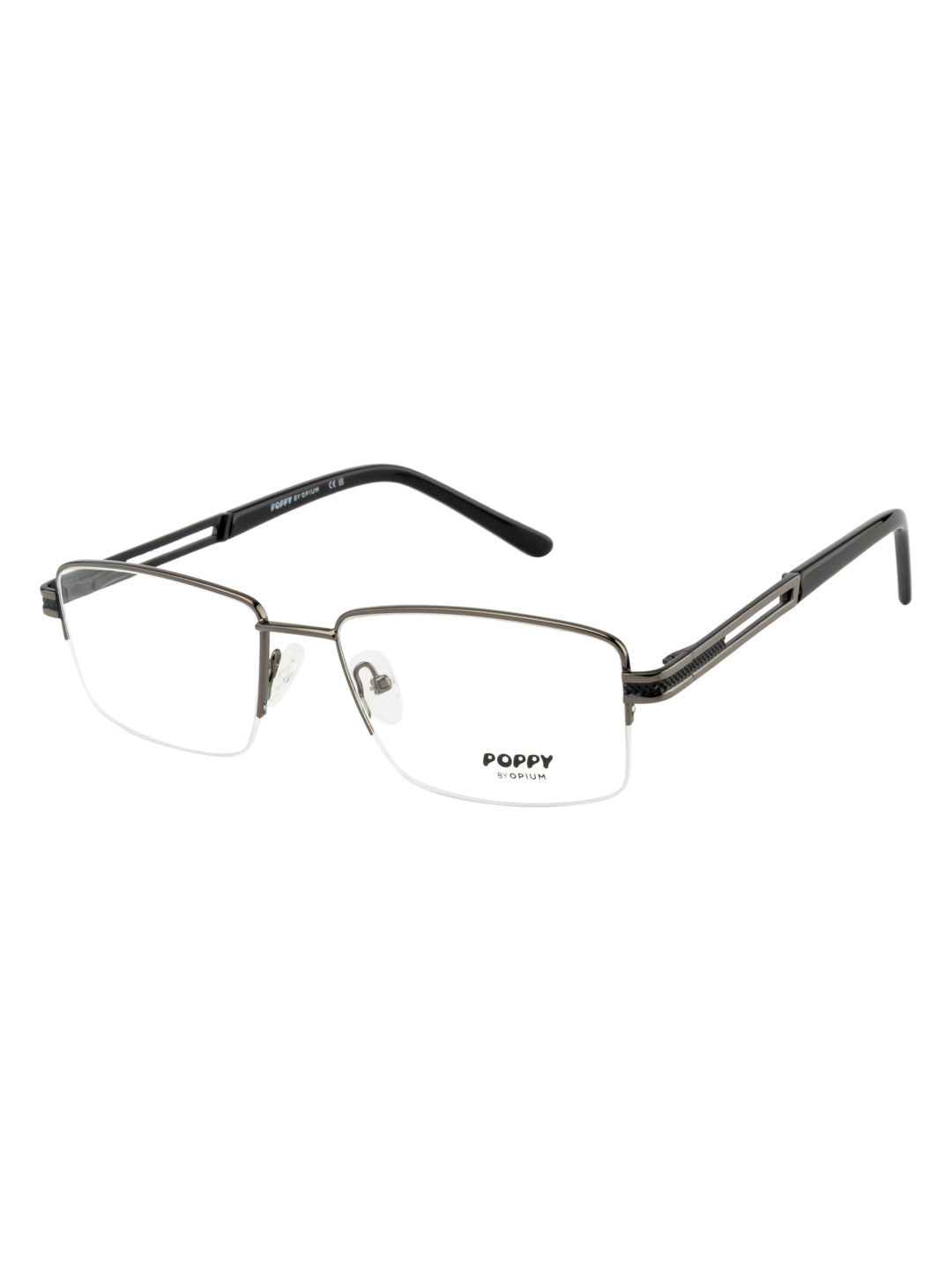 POPPY PO-6033-C05-54 Gun Metal Sqaure Frames