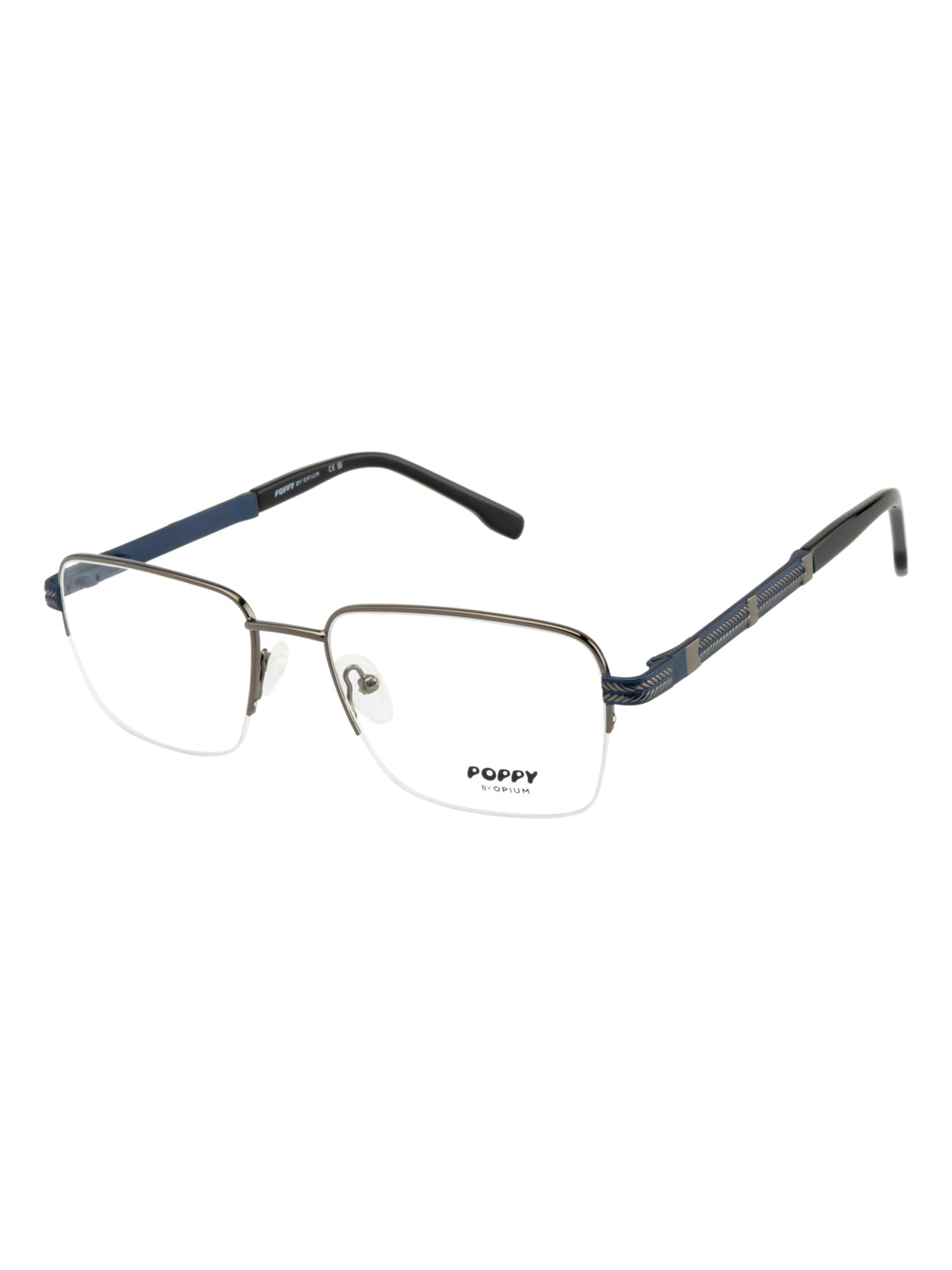 POPPY PO-6035-C02-52 Gun Metal Sqaure Frames