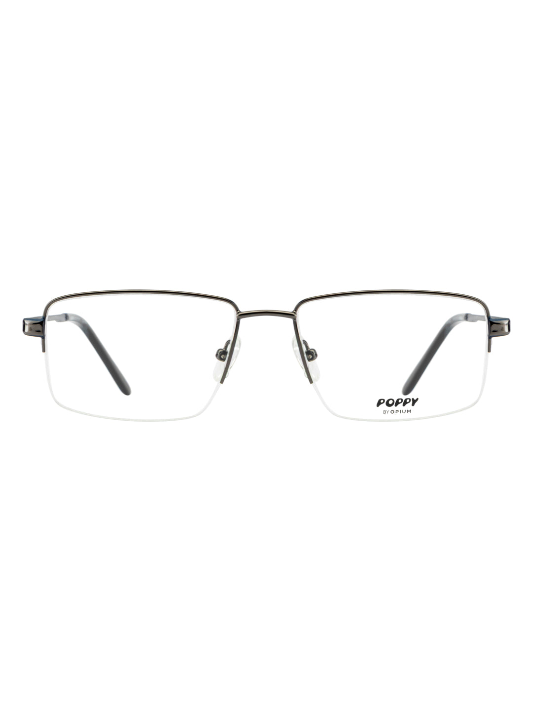 POPPY PO-6037-C02-53 Gun Metal Sqaure Frames