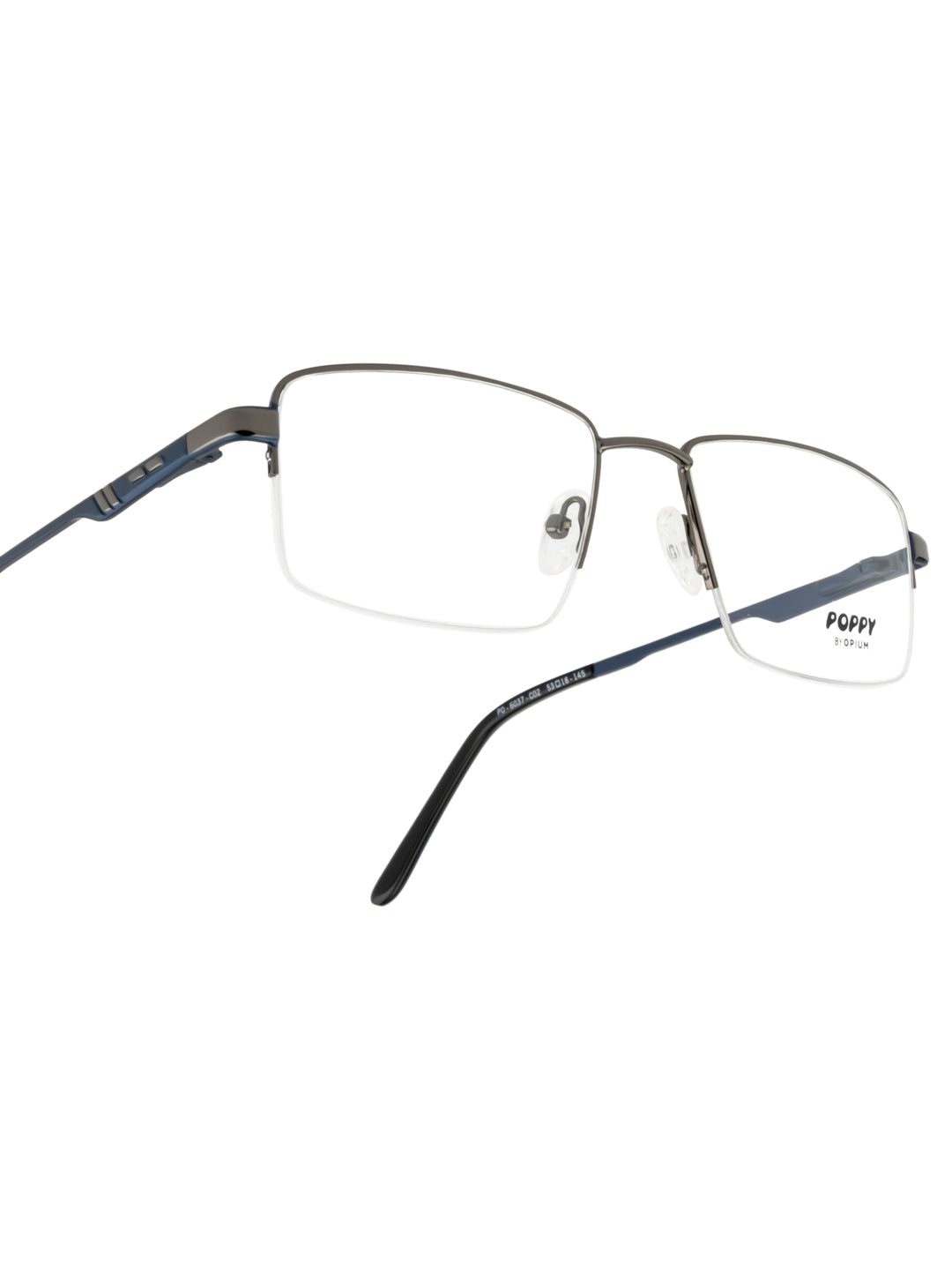 POPPY PO-6037-C02-53 Gun Metal Sqaure Frames