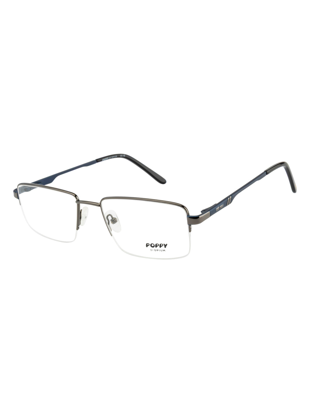 POPPY PO-6037-C02-53 Gun Metal Sqaure Frames