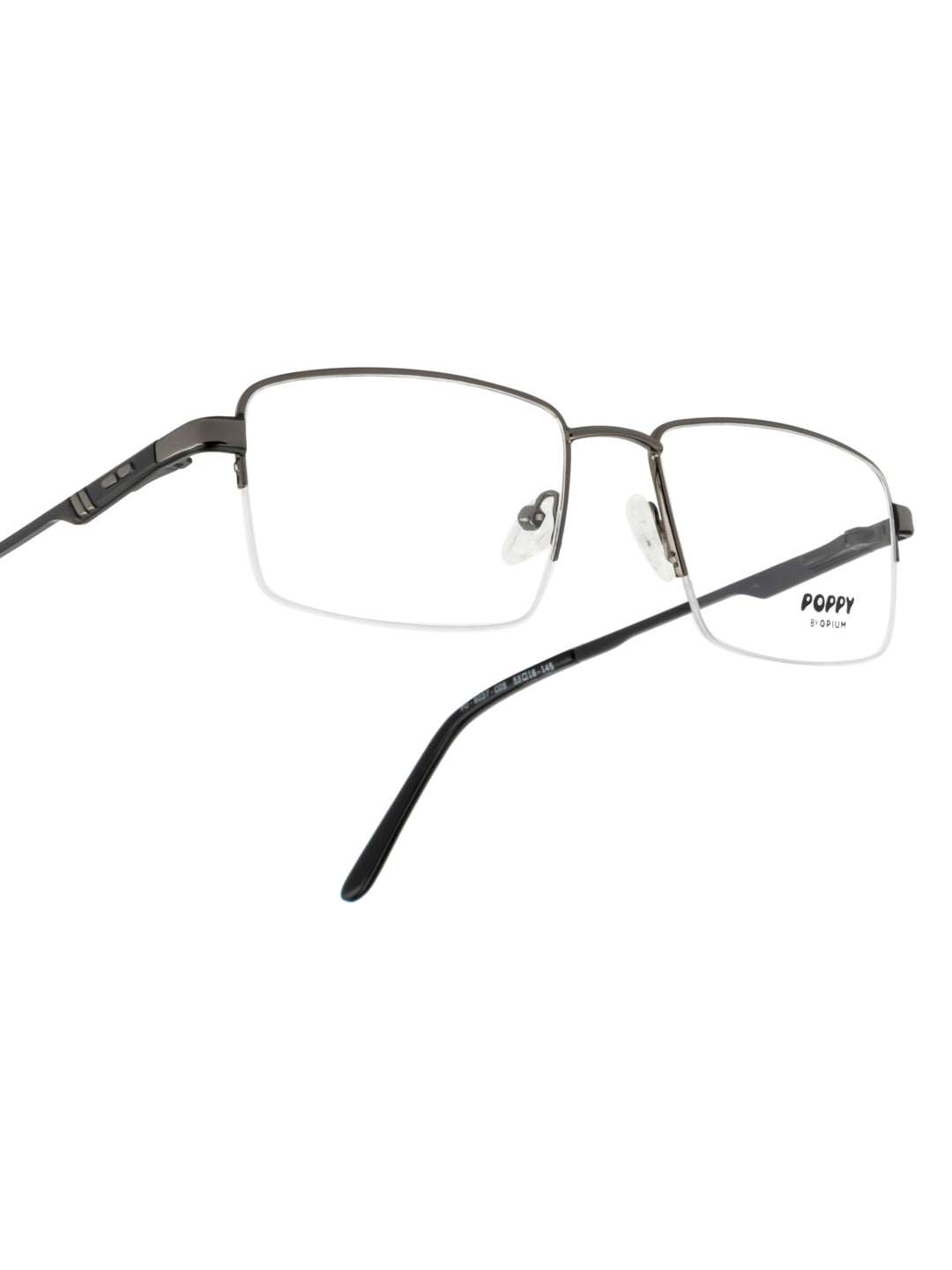 POPPY PO-6037-C05-53 Gun Metal Sqaure Frames