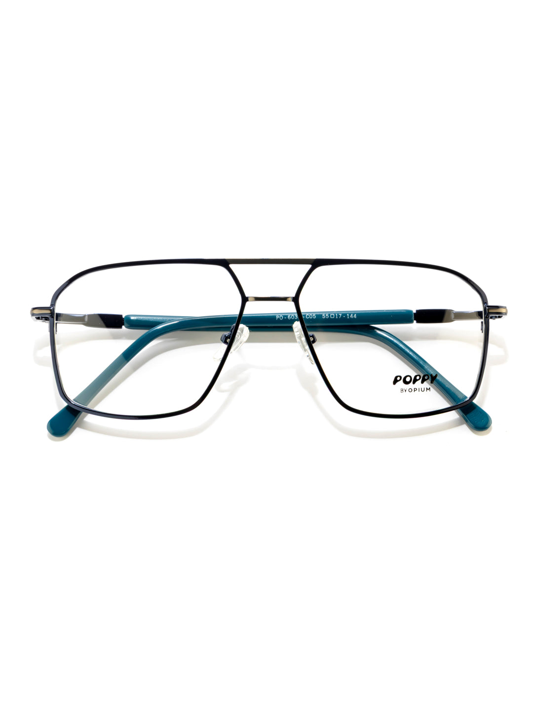 POPPY PO-6038-C05-55 Gun Metal Sqaure Frames