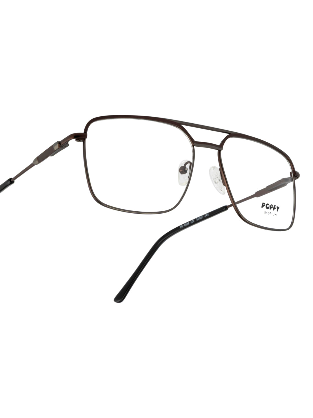 POPPY PO-6039-C04-52 Gun Metal Sqaure Frames