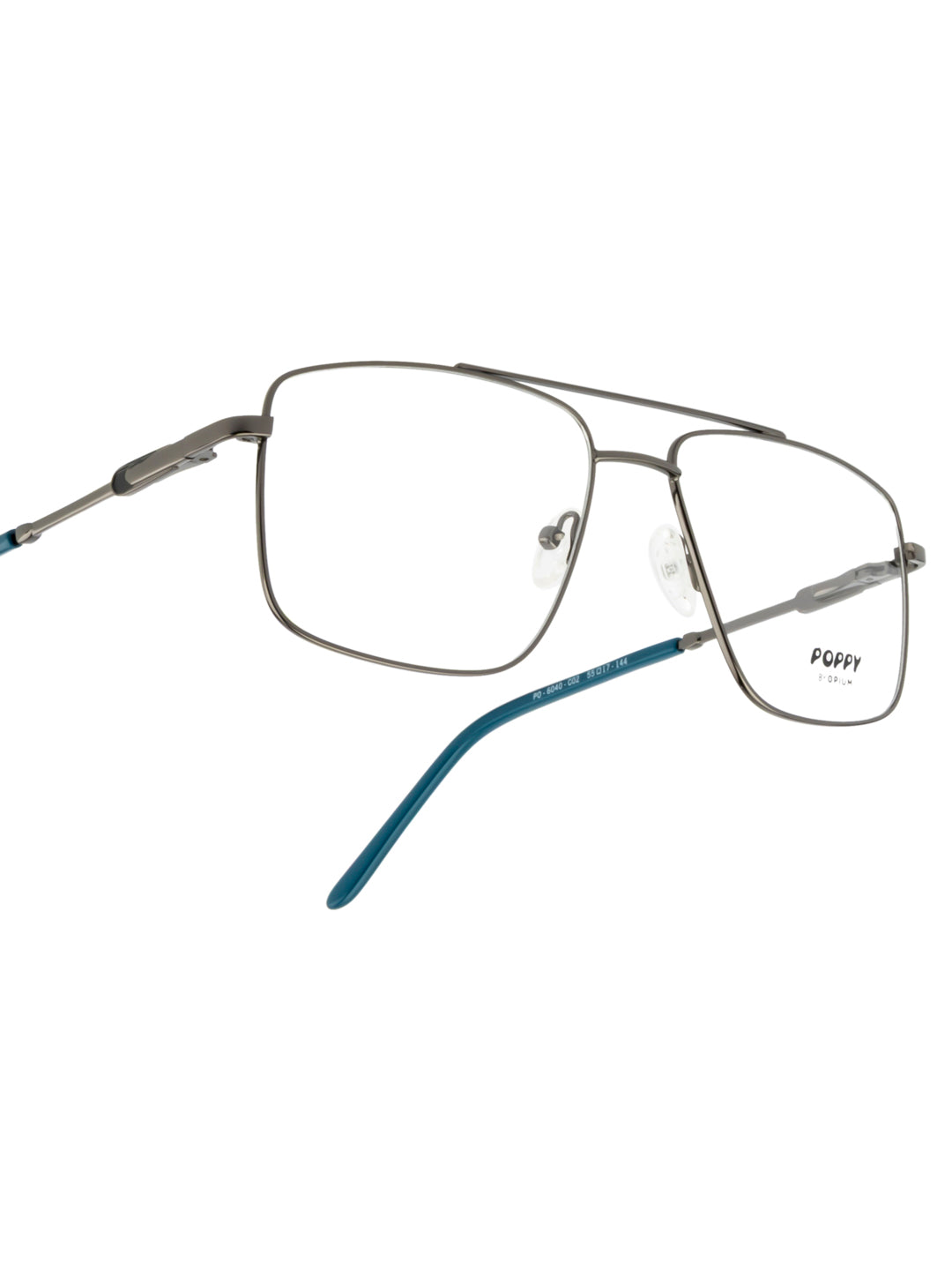 POPPY PO-6040-C02-55 Gun Metal Sqaure Frames