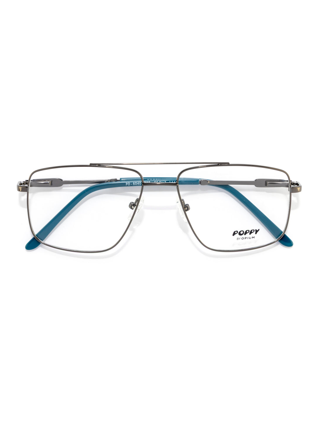 POPPY PO-6040-C02-55 Gun Metal Sqaure Frames