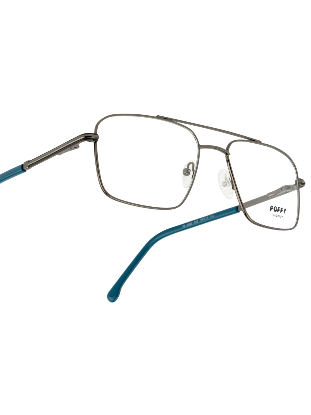 POPPY PO-6042-C02-54 Gun Metal Sqaure Frames