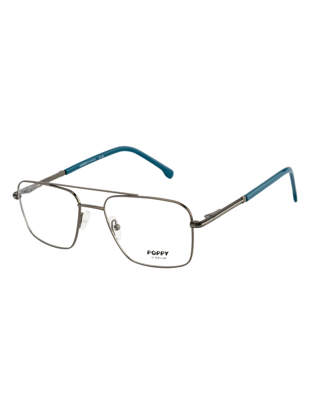 POPPY PO-6042-C02-54 Gun Metal Sqaure Frames