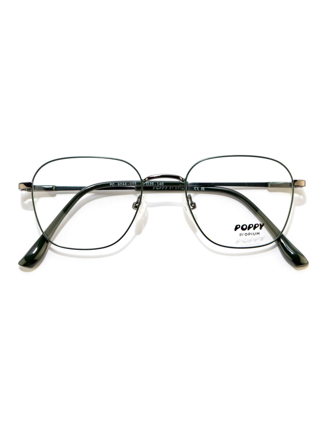 POPPY PO-6044-C01-47 Gun Metal Sqaure Frames