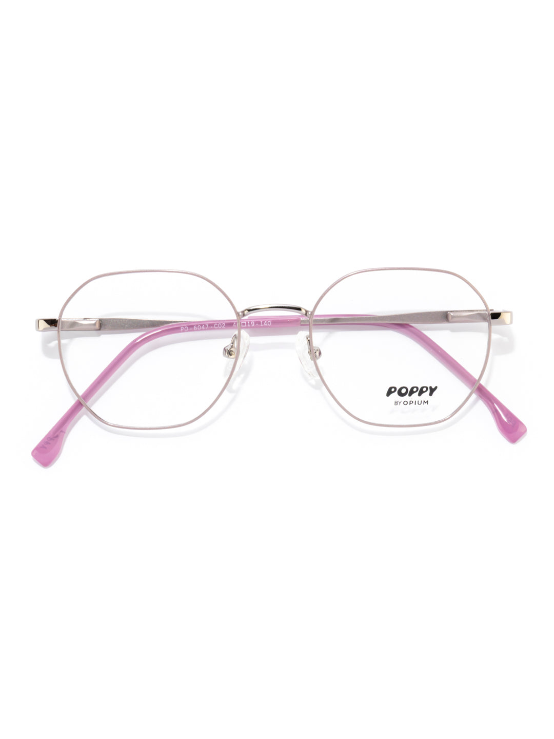 POPPY PO-6047-C02-46 Silver Hexa Frames