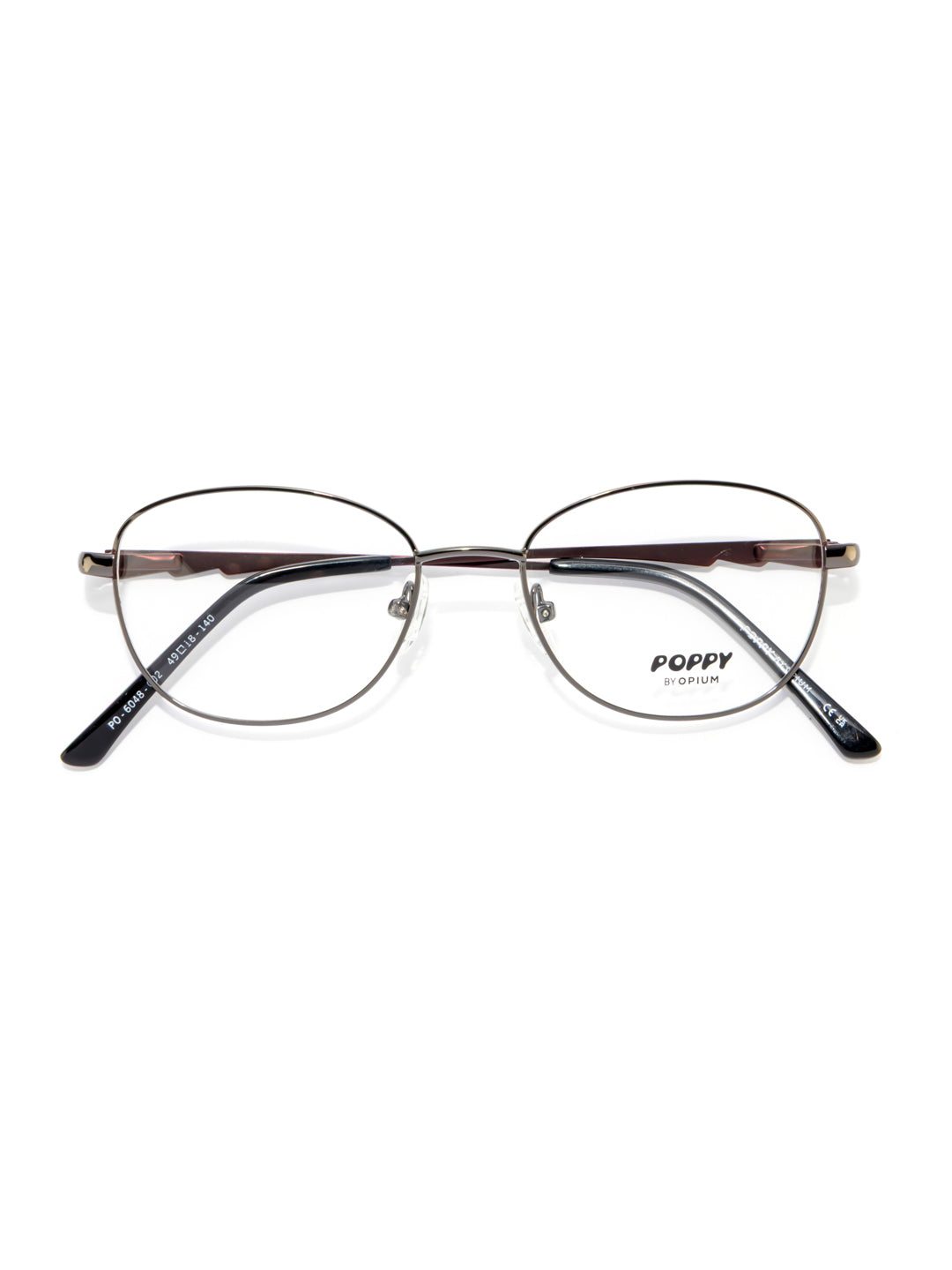 POPPY PO-6048-C02-49 Gun Metal Oval Frames
