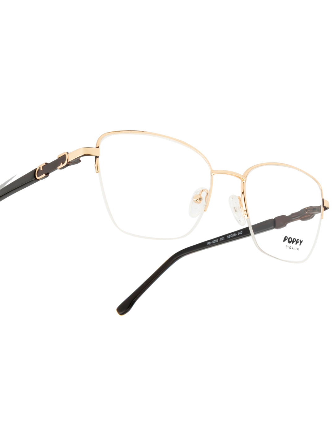 POPPY PO-6051-C01-52 Gold   Sqaure Frames