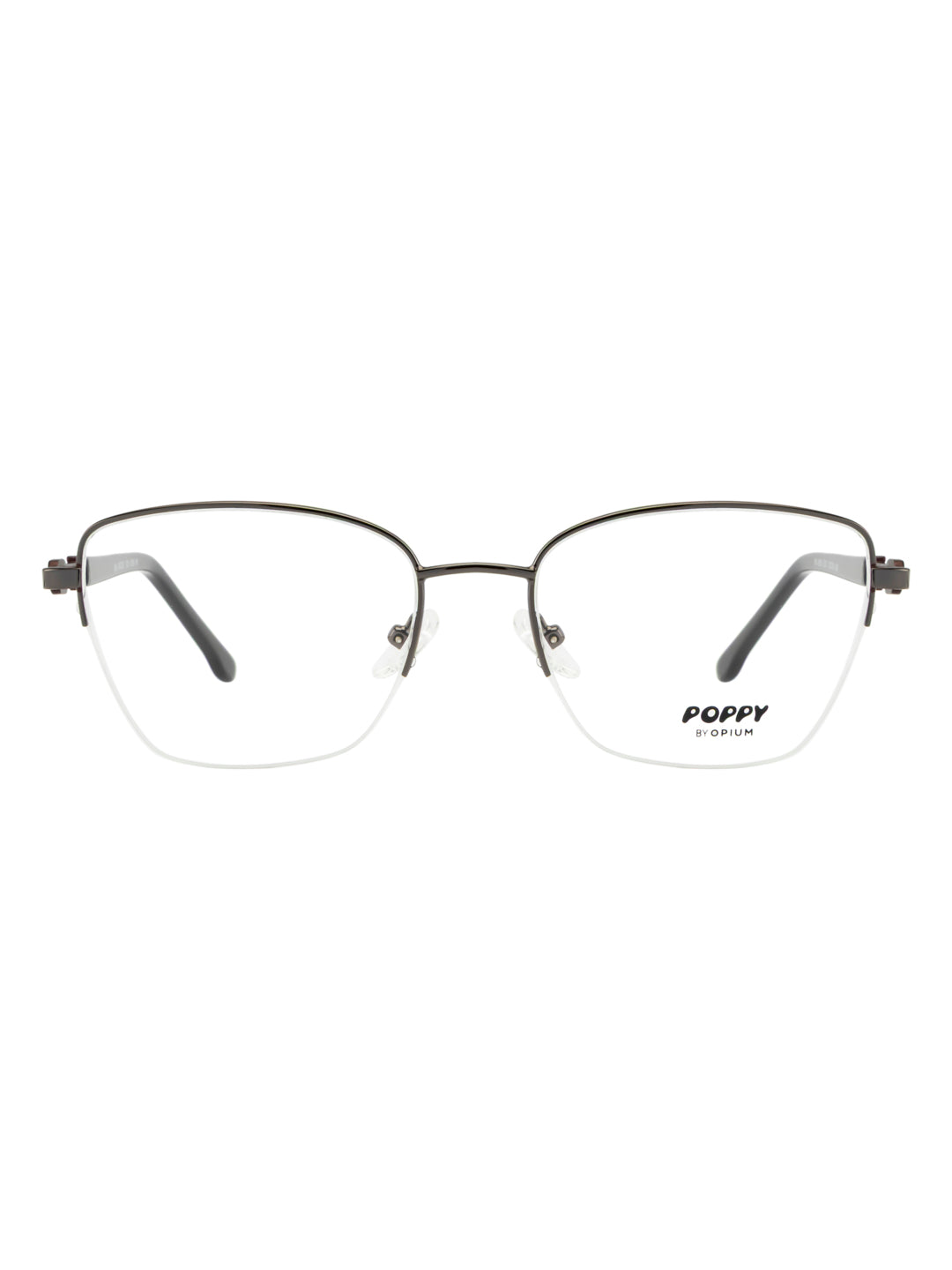 POPPY PO-6051-C02-52 Gun Metal Sqaure Frames
