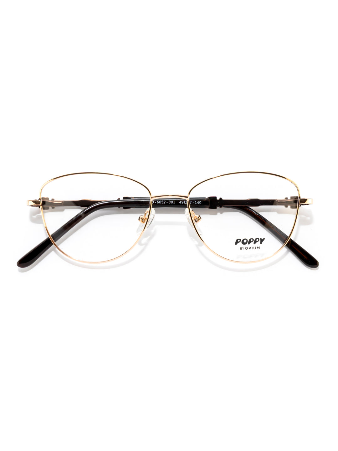 POPPY PO-6052-C01-49 Gold   Cat Eye Frames