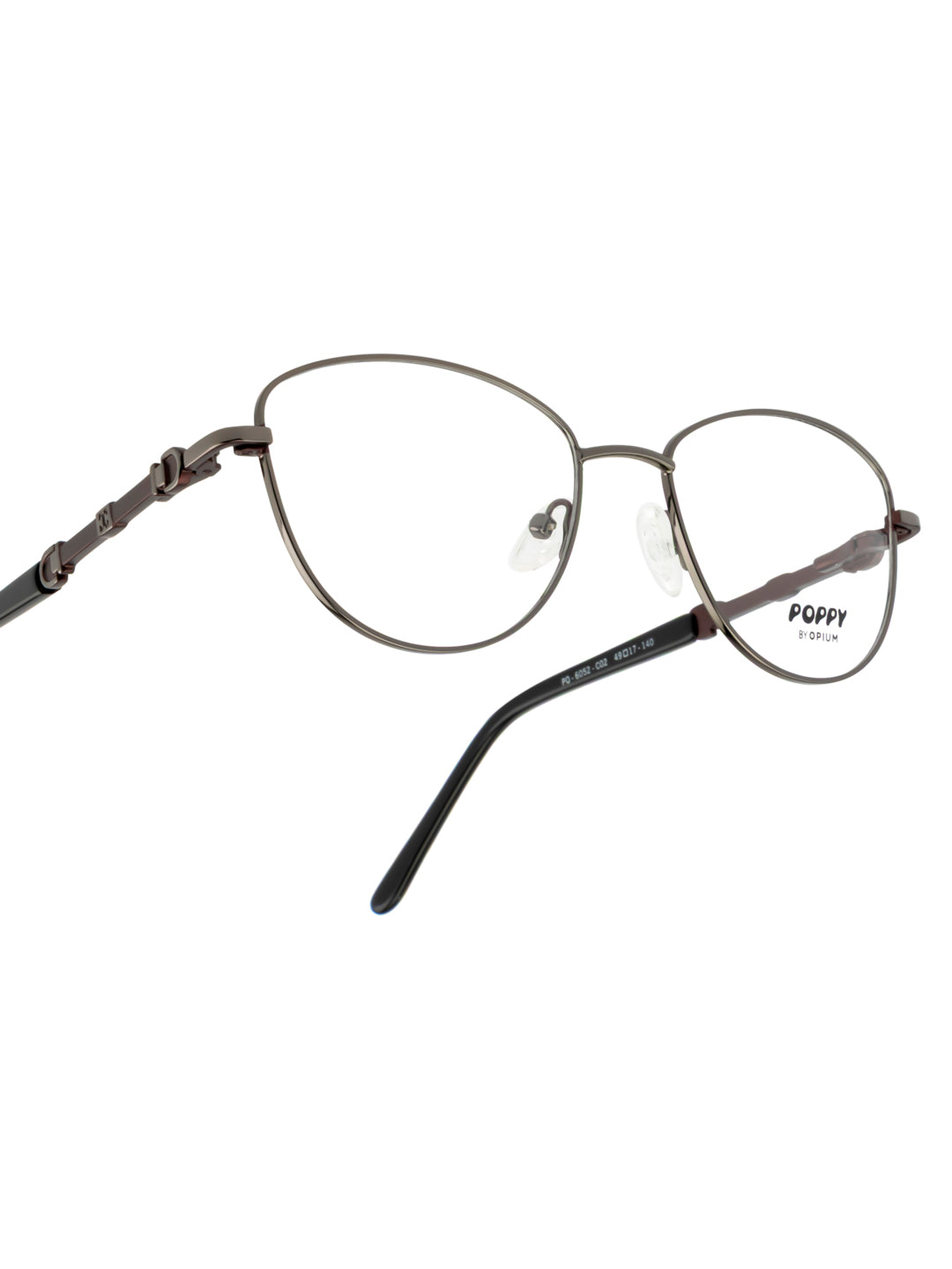 POPPY PO-6052-C02-49 Gun Metal Cat Eye Frames
