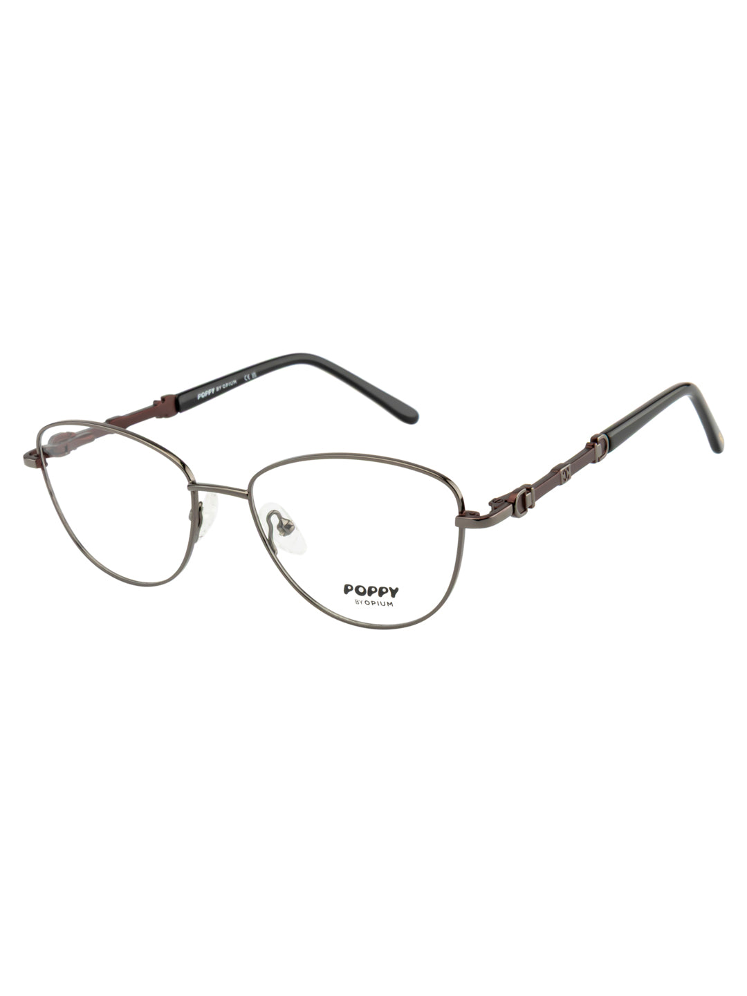POPPY PO-6052-C02-49 Gun Metal Cat Eye Frames